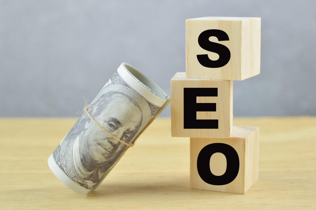 wooden blocks written with search engine optimization.