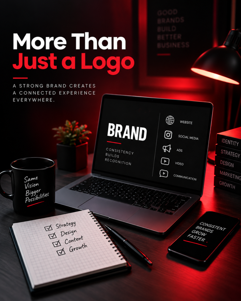 Digi Dot branding strategy showing brand identity and digital marketing
